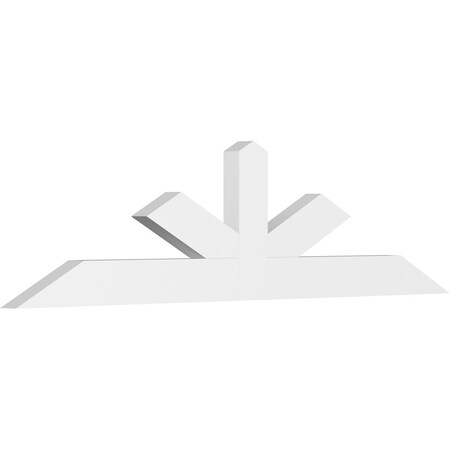 Ekena Millwork Saratoga Architectural Grade PVC Gable Bracket, 60"W x 15"H x 2"D x 4"F, 6/12 Pitch GBP060X15X0204SAR00